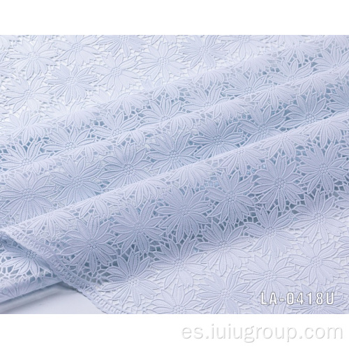 Material personalizado del PVC del mantel de encaje blanco